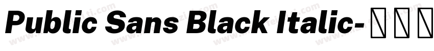 Public Sans Black Italic字体转换